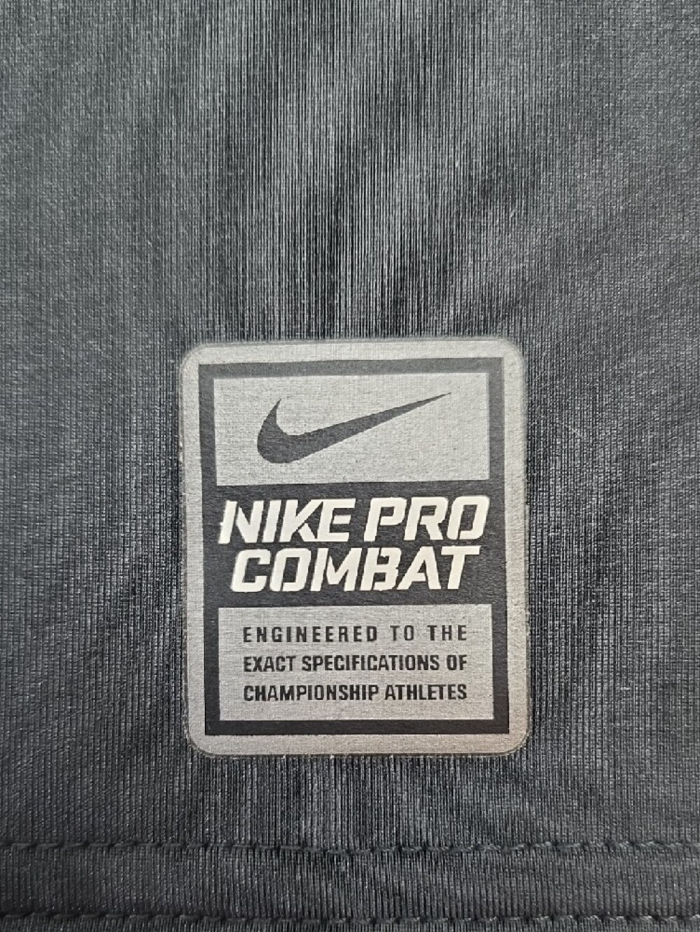 Nike Pro Combat Black/Yellow Dri Fit Top Training Stretch Gym Long Sleeve Shirt - Picture 3 of 7